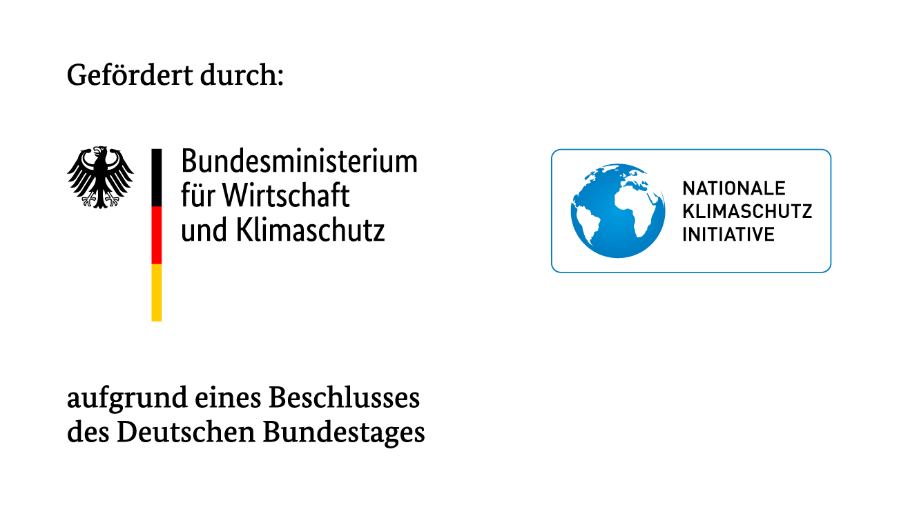 Logos des Bundesministeriums für Wirtschaft und Klimaschutz sowie der Nationalen Klimaschutzinitiative